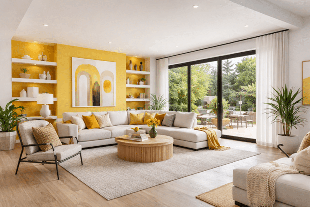 Yellow and Warm Accents
